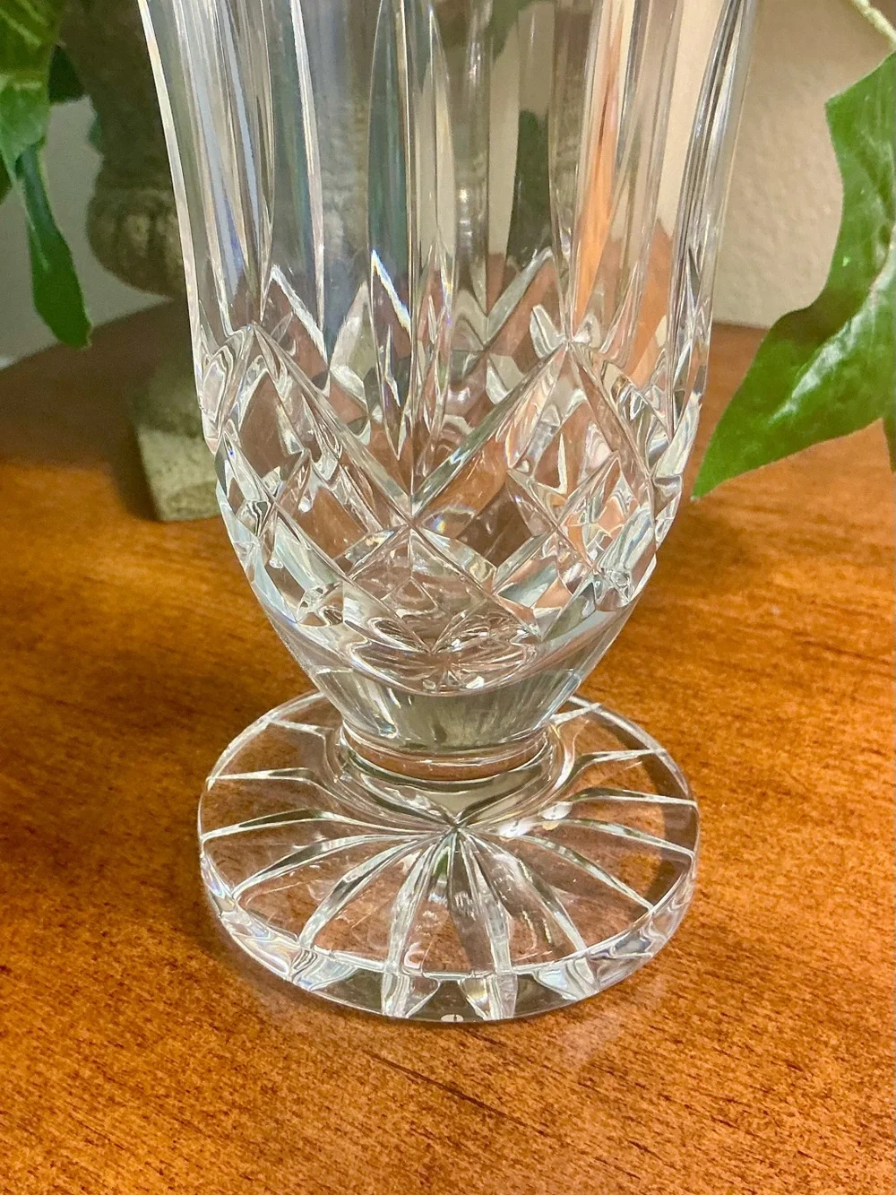 Waterford Lismore Pattern Crystal Vase 7”H